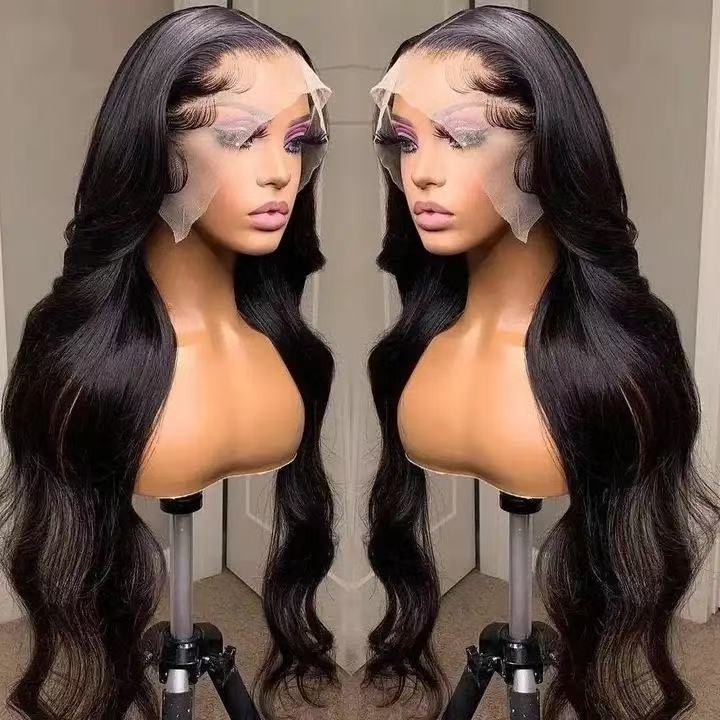 body wave human hair wig 13x4 lace front wig Indian