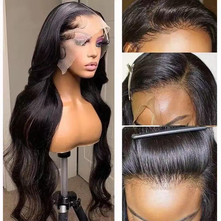 body wave human hair wig 13x4 lace front wig Indian
