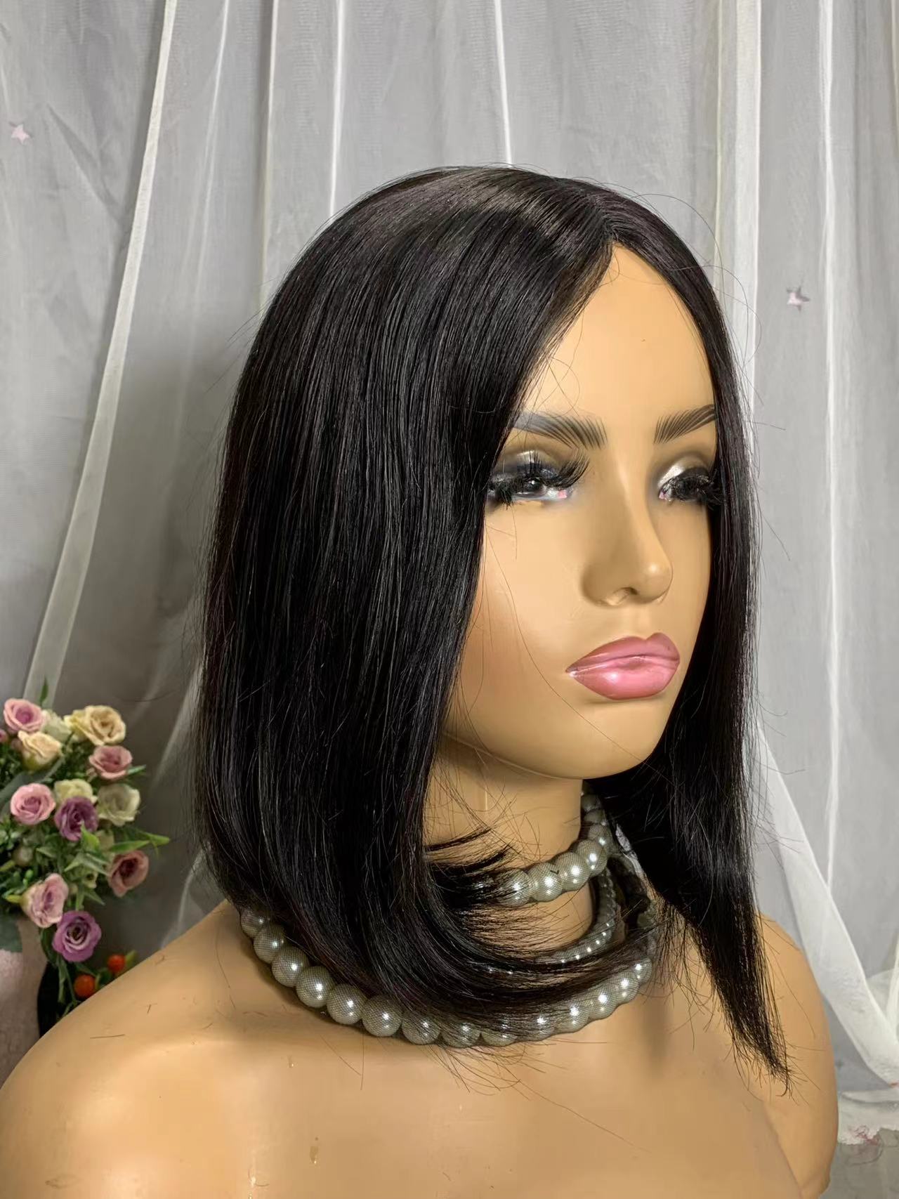 12 inches human hair bob wig 