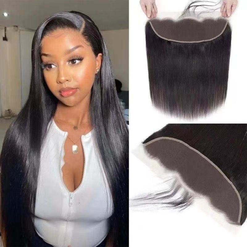 13*4 Frontal Handmade Lace Closures  Human Hair 大发块真人发